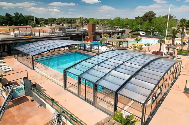Commercial retractable pool enclosure cost guide for hotel and resort pools