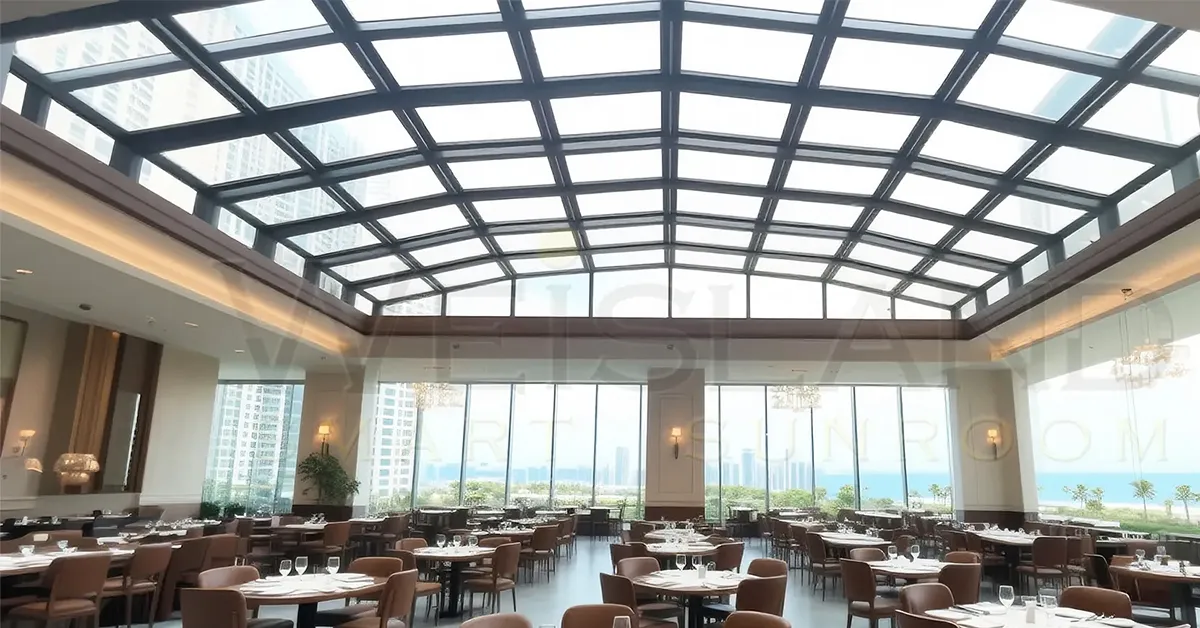 Retractable Skylight Apartment Reference: Luxury Motorized Retractable Skylight In Aluminium Structure